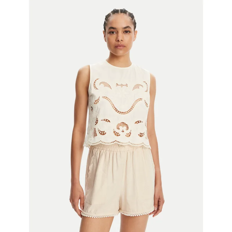 TWINSET Τοπ 251TT2165 Μπεζ Loose Fit
