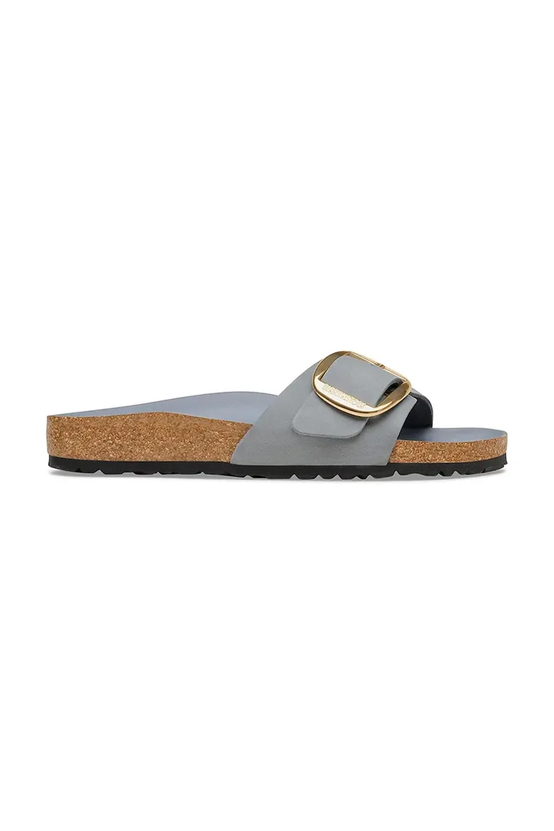 Birkenstock σαγιονάρες επίπεδοτακουνες Γυναικείες nubuck Madrid Big Buckle