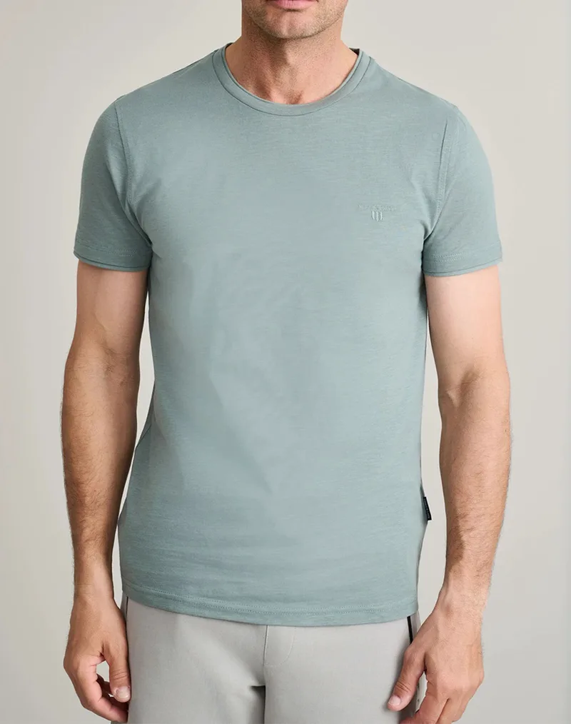 NAVY&GREEN ΜΠΛΟΥΖΑ ΛΑΙΜΟΚΟΨΗ 24TU.323/6P.2-STORMY SEA MintGreen