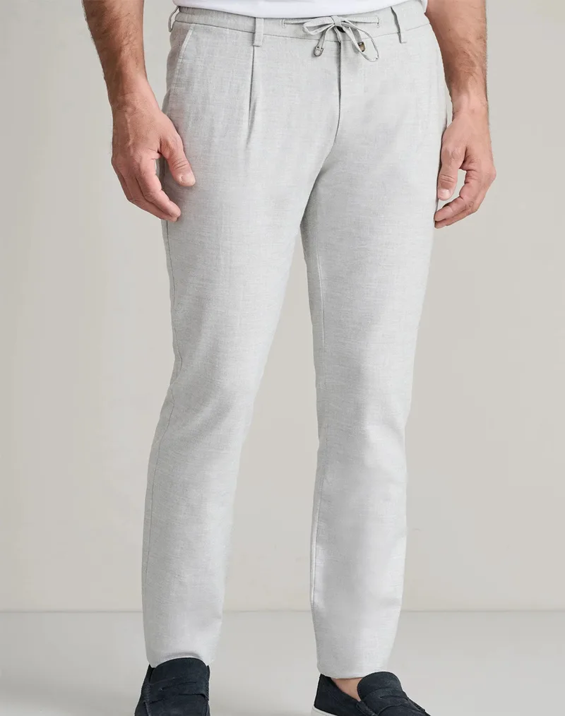 NAVY&GREEN ΠΑΝΤΕΛΟΝΙ ME ΠΙΕΤΑ ΚΑΙ ΚΟΡΔΟΝΙ 24KP.036/PLJG-LIGHT GREY LightGray