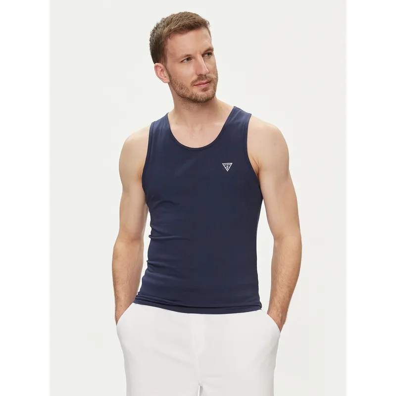 Guess Tank top U97M02 KCD31 Σκούρο μπλε Regular Fit