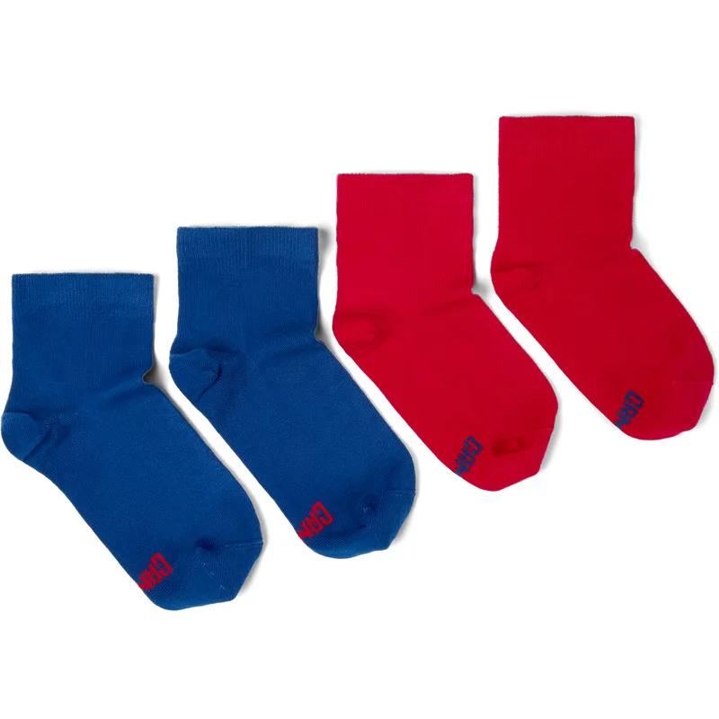 CAMPER Sox Socks - Unisex Κάλτσες - Κόκκινο,Μπλε, Μέγεθος M, Cotton fabric
