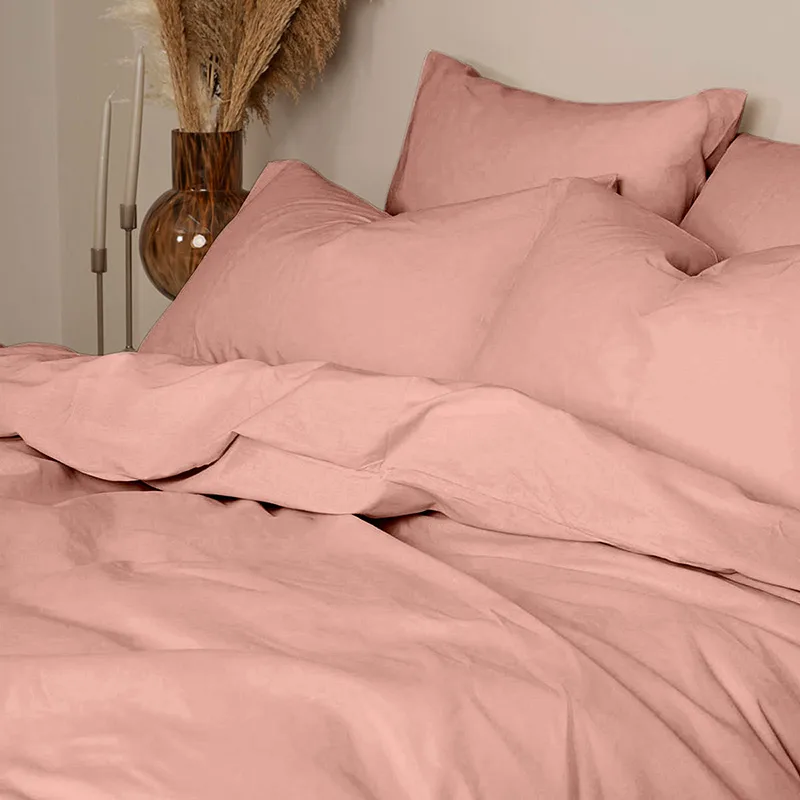 Σεντόνια Υπέρδιπλα (Σετ) 235X270 Sunshine Cotton Feelings 116 Light Ροζ Χωρίς Λάστιχο (235x270)
