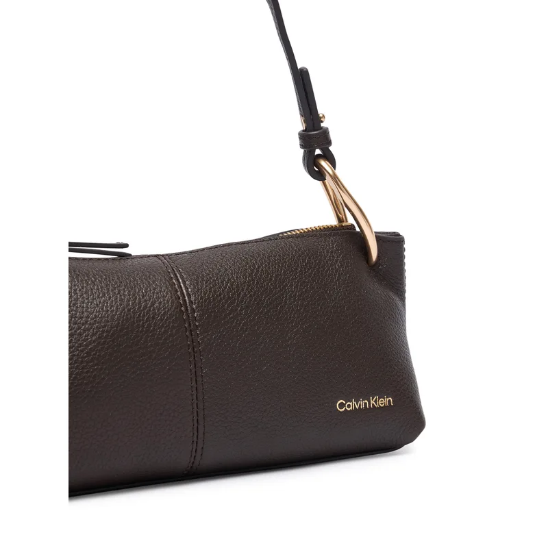 Τσάντα Calvin Klein Slouchy Leather Small Conv Bag LV04F3659G Καφέ