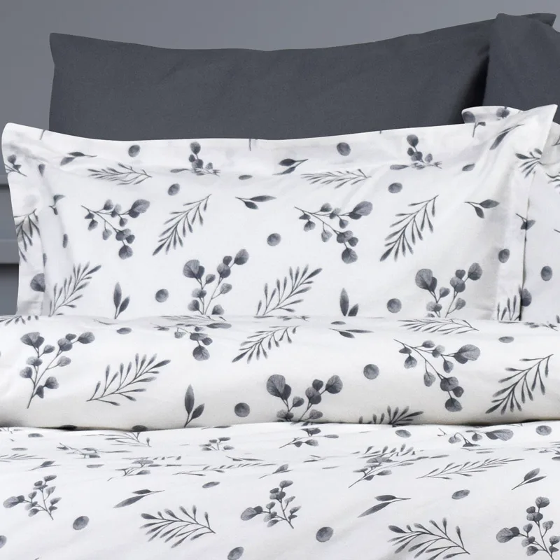 Φανελένια Μαξιλαροθήκη 50x70 Dimcol Myrtle 350 Grey