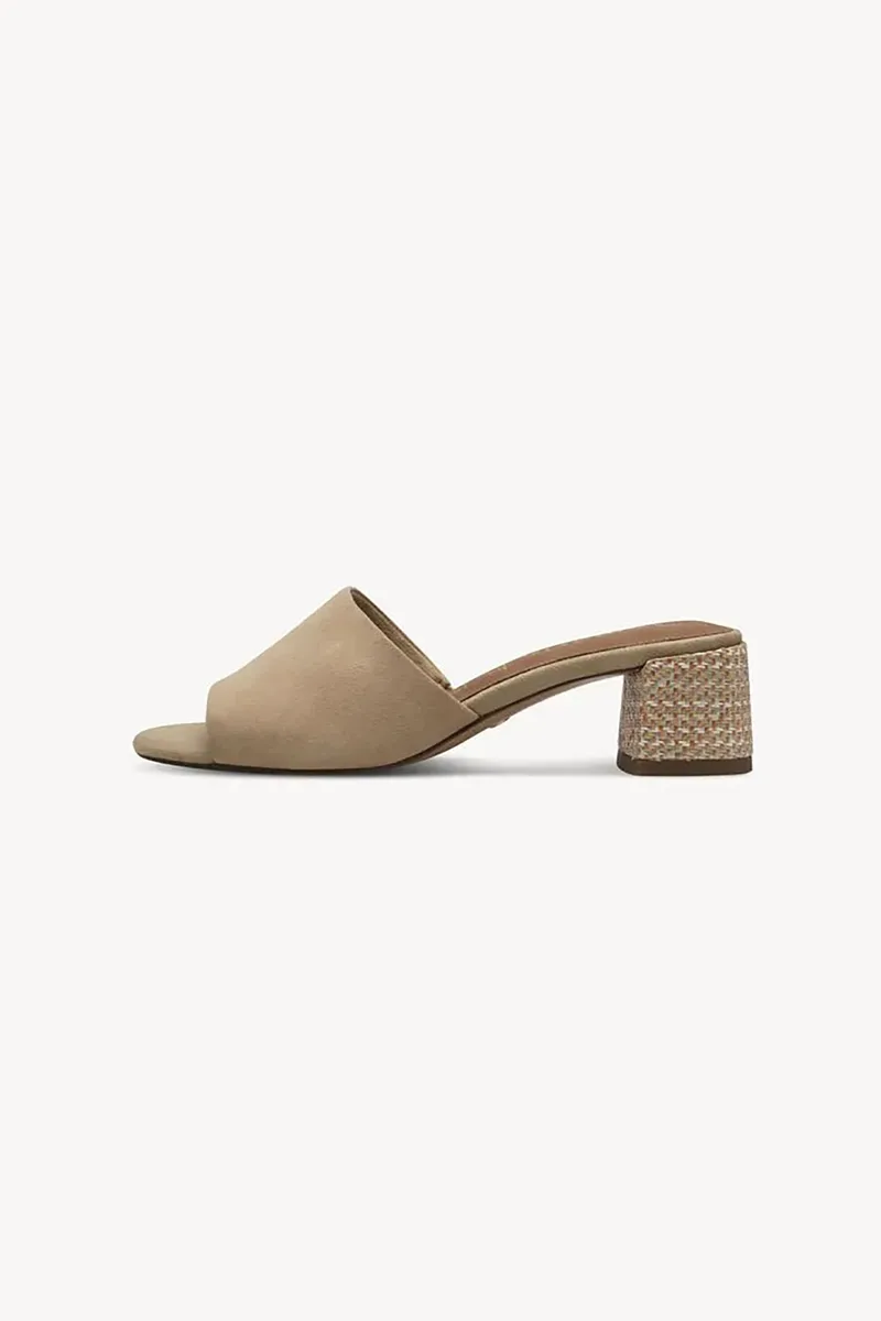 Tamaris γυναικεία δερμάτινα mules - 1-27204-42 Μπεζ