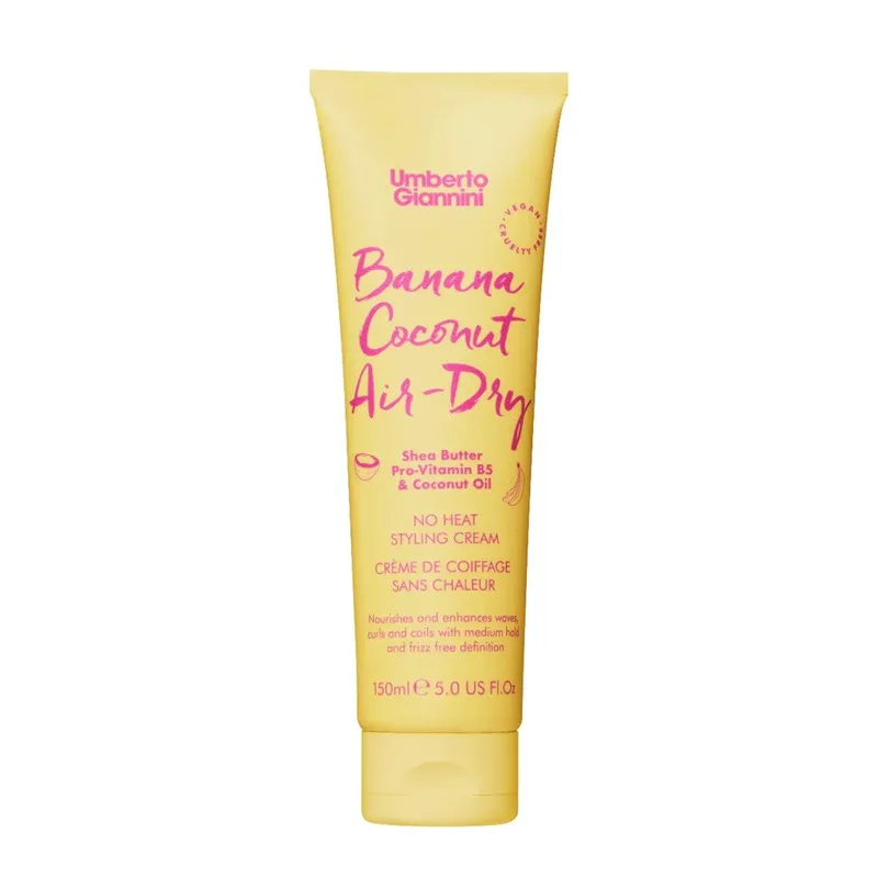 Umberto Giannini Banana Coconut Air-Dry No Heat Styling Cream (150ml)