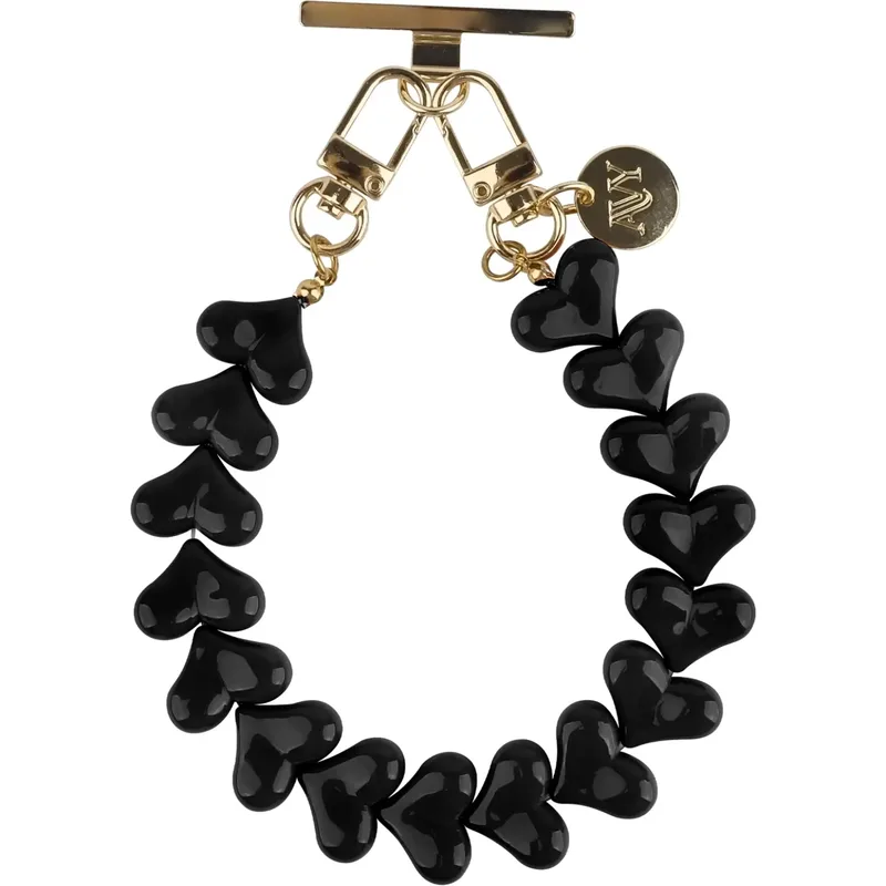 Λουράκι Χειρός AVY Heart Bracelet Wristband Αποσπώμενο για Θήκες Κινητών / Smartphones - Cupid Black (8719246497612)