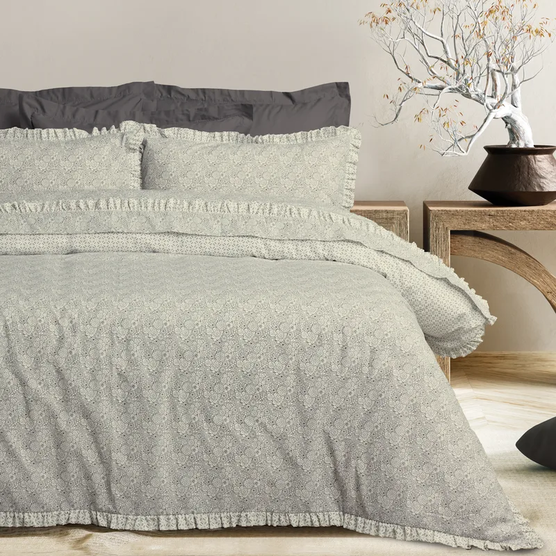 Das home σετ σεντονια υπερδιπλα daily 3180 beige, black 240χ260