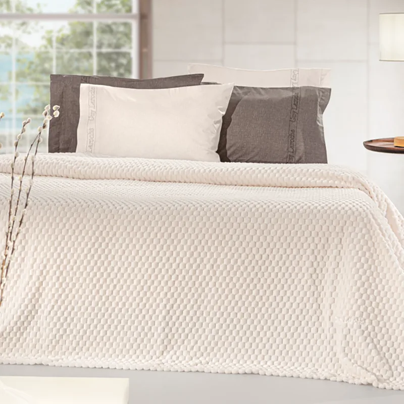 Κουβέρτα Fleece Υπέρδιπλη (Σετ) 220X240 Guy Laroche Smoothie Ivory (220x240)