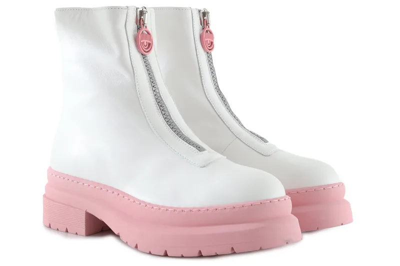 Μποτάκια Chiara Ferragni Combat Booties CF3034_072-WHITE Γυναικείο
