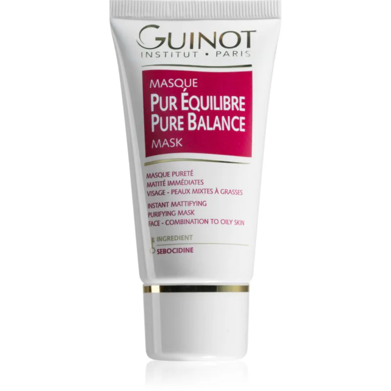 Guinot Pure Balance Μάσκα καθαρισμού για μείωση του σμήγματος και ελαχιστοποίηση των πόρων 50 ml