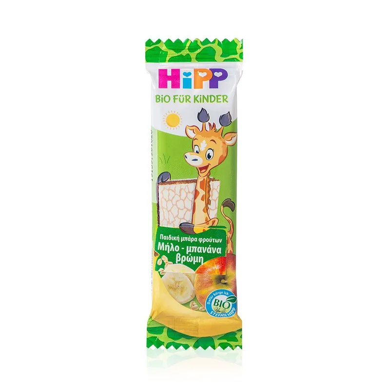 Hipp Fruit Bar for Toddlers Βιολογική Μπάρα Φρούτων για Νήπια με Μήλο, Μπανάνα & Βρώμη από 12 Μηνών 23gr