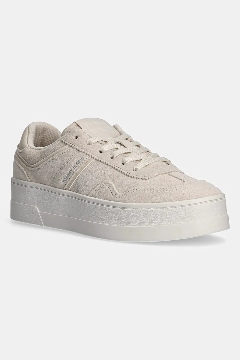 Σουέτ sneakers Tommy Jeans THE GREENWICH FLATFORM ELEVATED