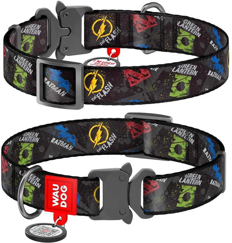 ΠΕΡΙΛΑΙΜΙΟ WAUDOG JUSTICE LEAGUE METAL FASTEX (25MM / 31-49CM)