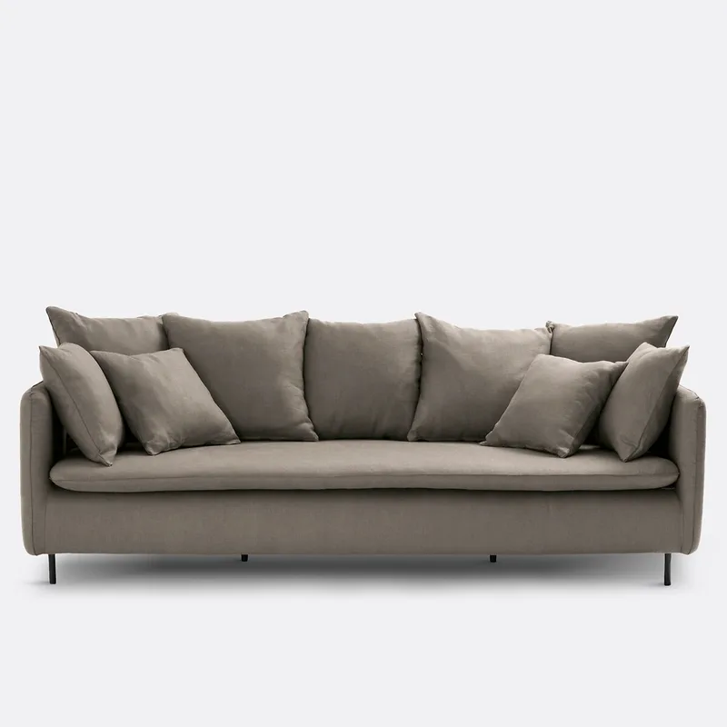 Καναπές 3 ή 5 θέσεων από λινό βισκόζη Μ98xΠ207xΥ84cm