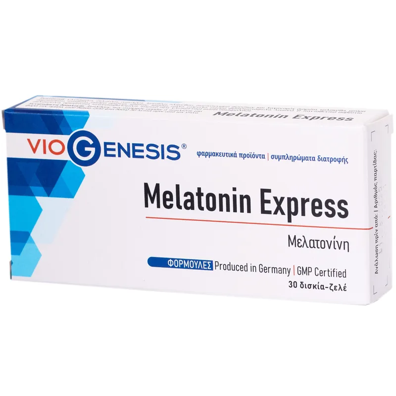 Viogenesis Melatonin Express Συμπλήρωμα Διατροφής με Μελατονίνη για τον Ύπνο 30 Chew.tabs