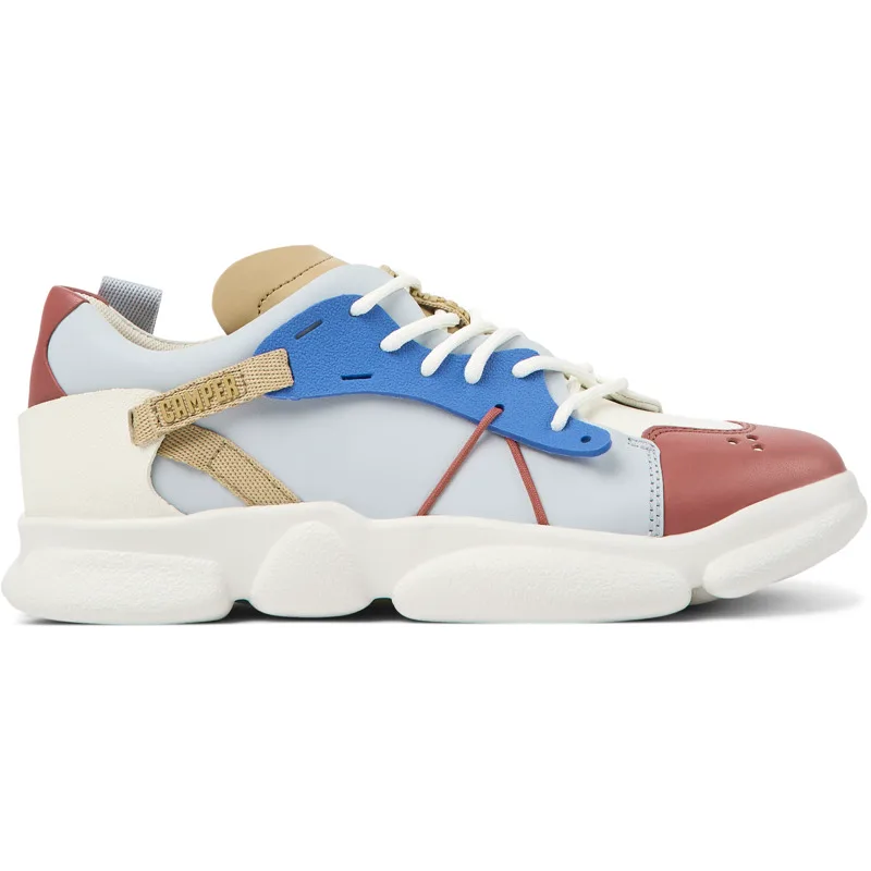 CAMPER Twins - Sneakers Για Γυναικεία - Κόκκινο,Λευκό,Μπλε, Μέγεθος 38, Smooth leather/Cotton fabric