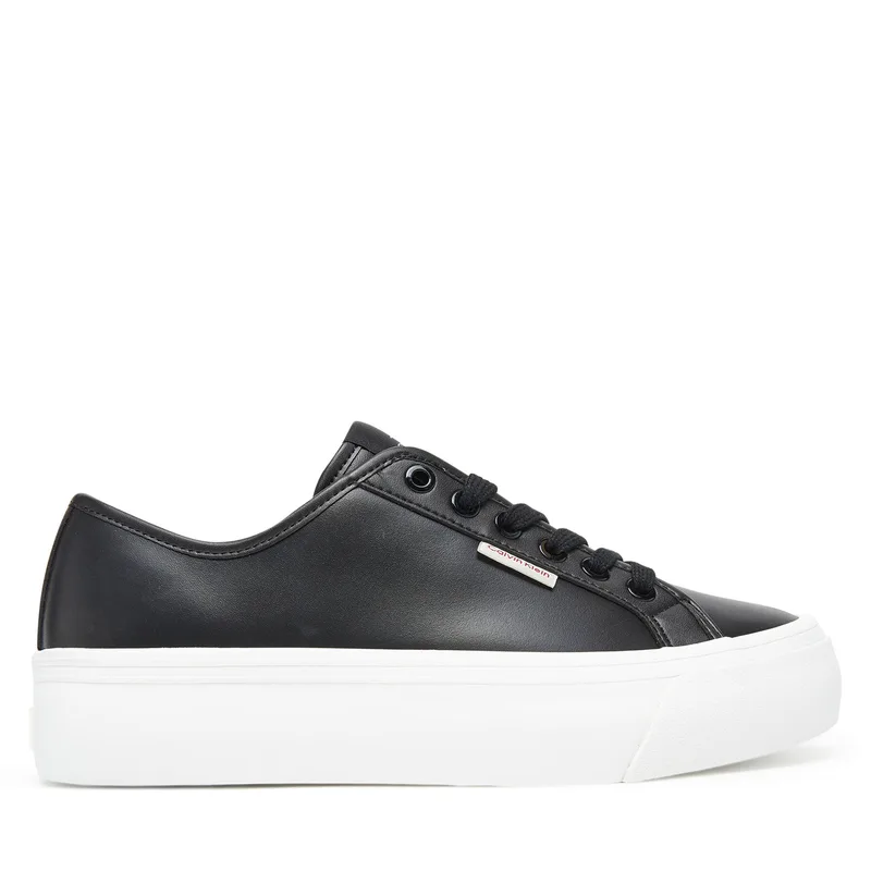 Αθλητικά Calvin Klein Jeans Vulc Flatform Lth YW0YW01886 Μαύρο