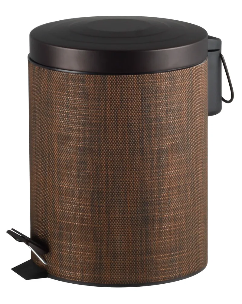 Καλαθάκι Μπάνιου Μεταλλικό Στρογγυλό 5lt Exclusive Brown Marva Home