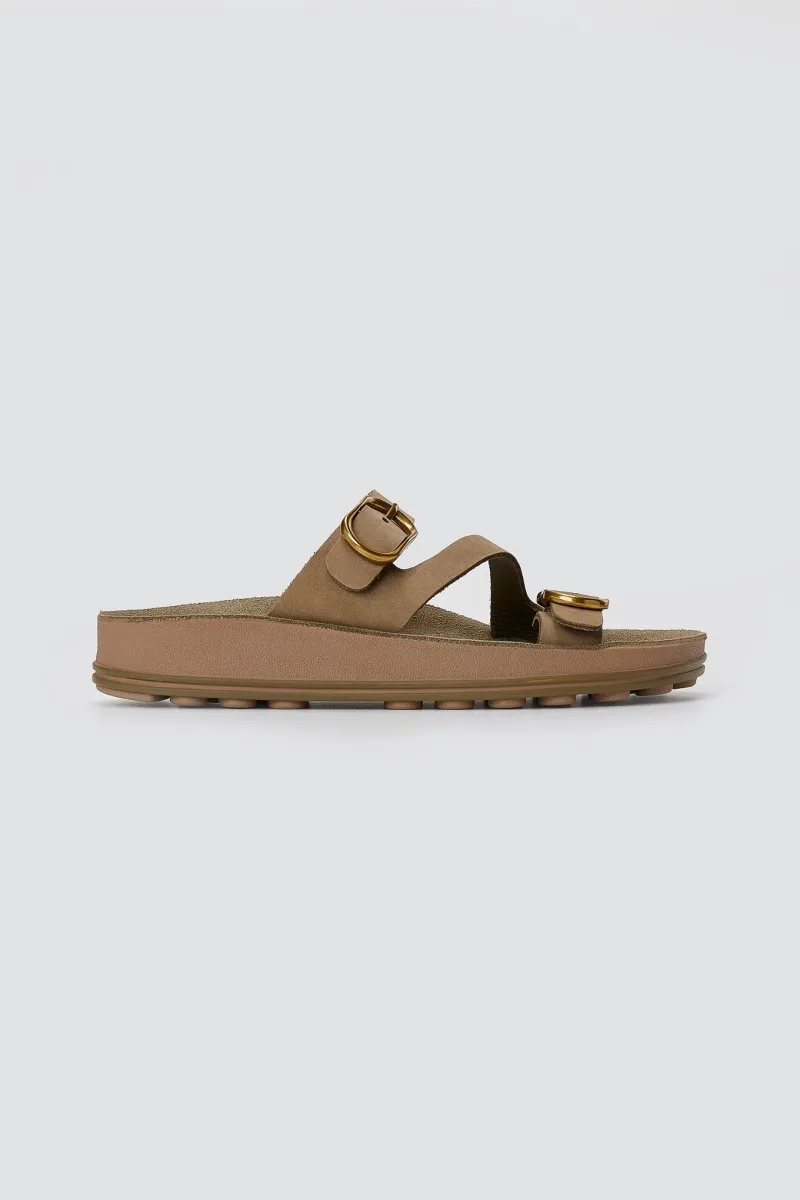 FANTASY SANDALS Buckle Comfort Sandals - S365 - Olive Suede