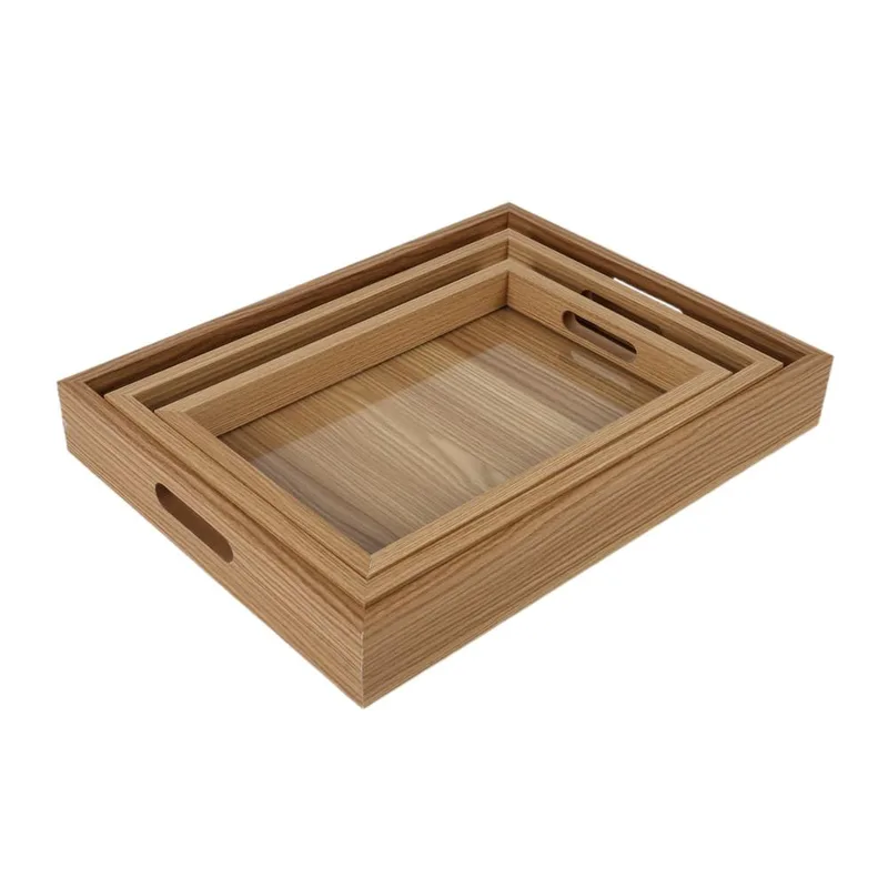 Δίσκος Σερβιρίσματος Σετ 3τμχ Mdf Walnut Ivory 40x30x5,5εκ.-35x25x4,8εκ.-30x20x4εκ. Oriana Ferelli SU05053KP3S (Υλικό: Mdf, Χρώμα: Ιβουάρ) - Oriana Ferelli - SU05053KP3S