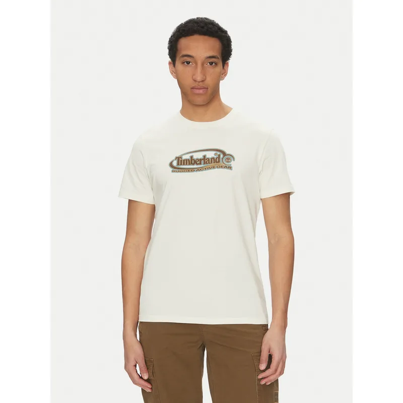 Timberland T-Shirt TB0A6DJY Λευκό Regular Fit