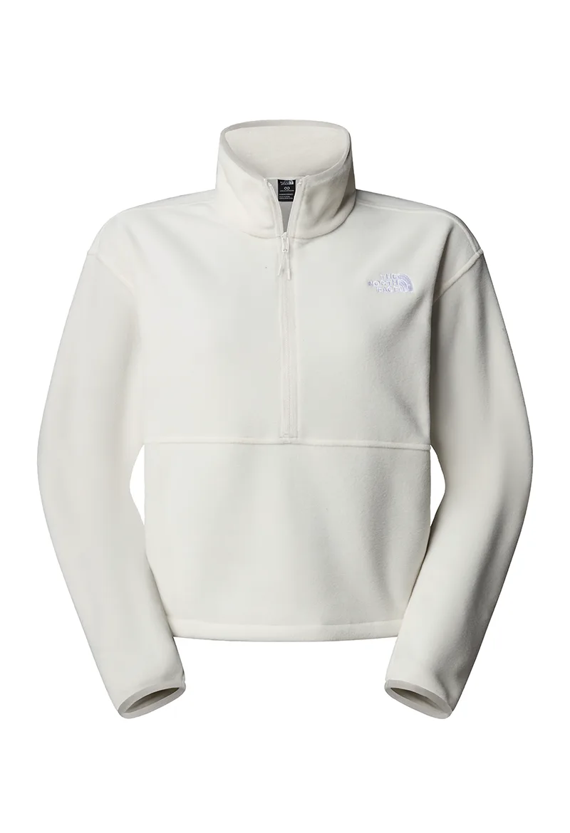 ΓΥΝΑΙΚΕΙΟ ΦΟΥΤΕΡ FLEECE THE NORTH FACE GLACIER 1/2 ZIP SHORT ΚΑΝΟΝΙΚΗ ΓΡΑΜΜΗ ΕΚΡΟΥ