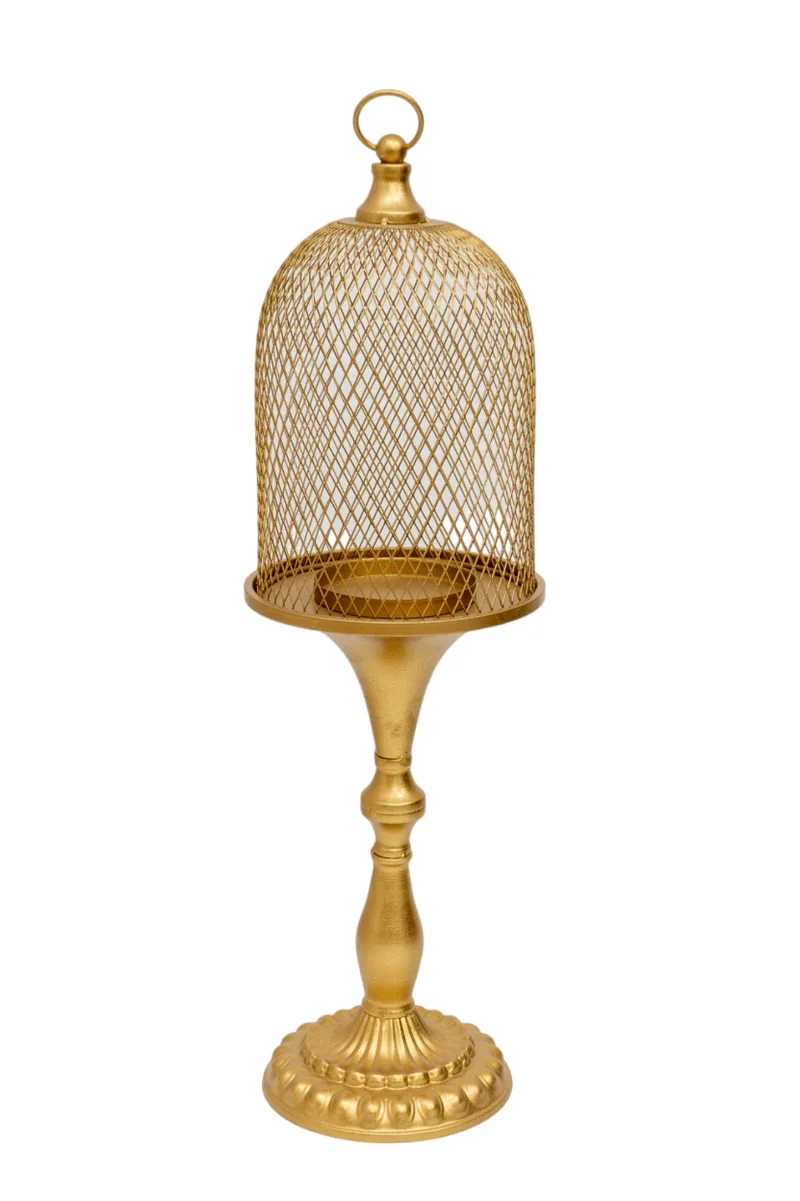 Κηροπήγιο Κλουβί Μεταλλικό Χρυσό 18x57εκ. Zen Collection 24.18.50042 (Υλικό: Μεταλλικό, Χρώμα: Χρυσό ) - ZEN COLLECTION - 24.18.50042