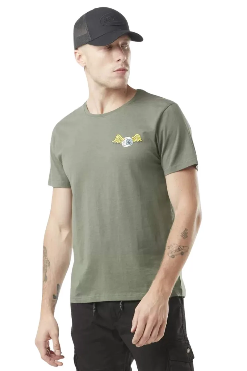 VON DUTCH T Shirts VD/P/1/TSC/EYE/K (old code VD/1/TSC/EYE/K) - Χακί-VD/P/1/TSC/EYE/K-KHAKI