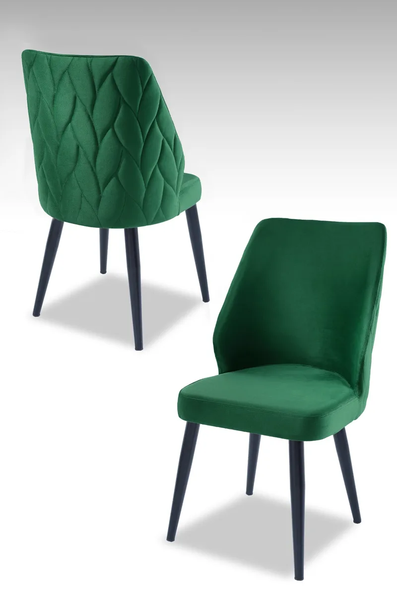 Σετ Καρέκλας (2 Τεμάχια) Pufi - Green, Black 107Bck1251 (48x90x43)