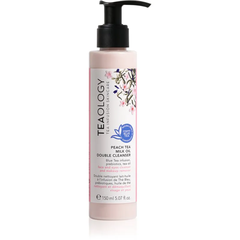 Teaology Cleansing Peach Tea Milk Oil Double Cleanser γαλάκτωμα ντεμακιγιάζ με έλαιο 150 ml