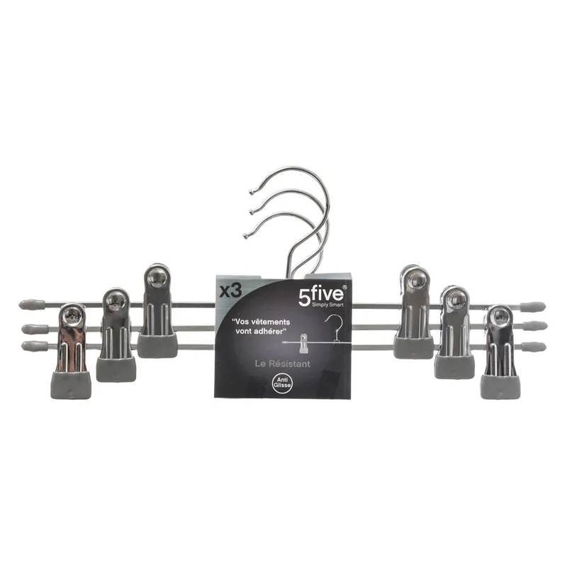 Κρεμάστρες Ρούχων Με Κλιπ (Σετ 3τμχ) F-V Metal 116524