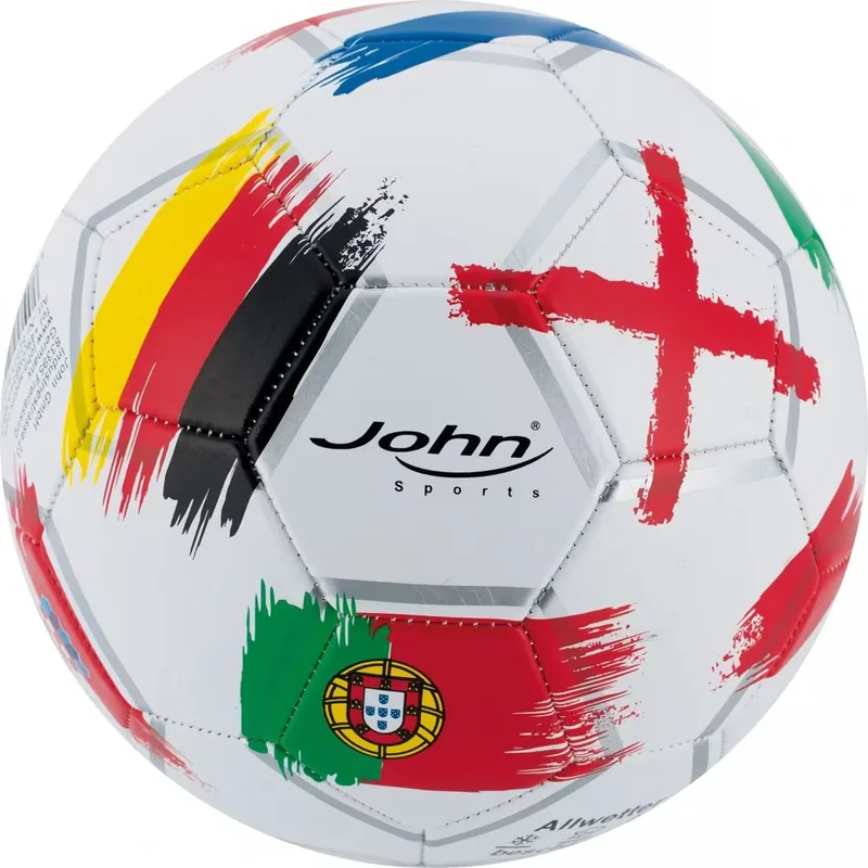 ΔΕΡΜΑΤΙΝΗ ΜΠAΛΑ ΠΟΔΟΣΦΑΙΡΟΥ 220MM FLAGS EURO 2026 300-330GR