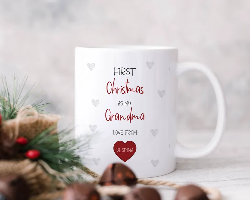 Χριστουγεννιάτικη κούπα - First Christmas as my grandma - Απλή