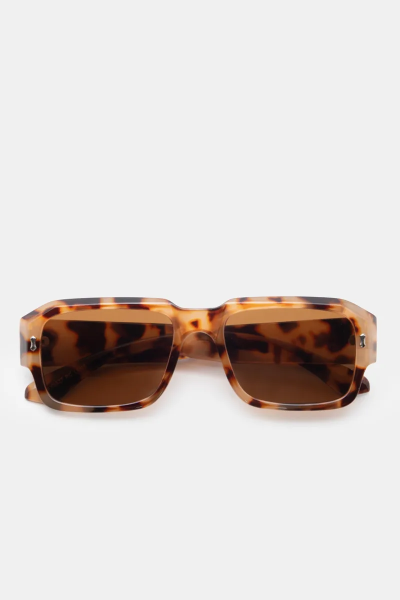 Γυαλιά Ηλιού Geometric Square Bold Frame - Animal Print