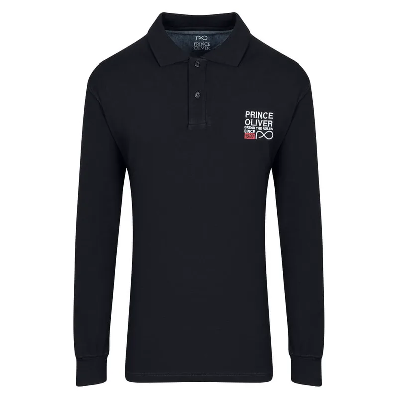 Plus Size Collection Polo Pique Μαύρο 100% Cotton (Comfort Fit) Μόνο Μεγάλα Μέγεθη