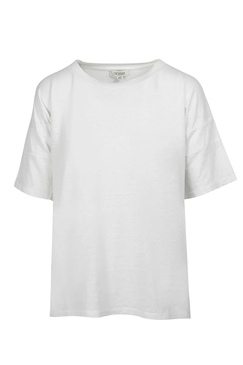 ΓΥΝΑΙΚΕΙΟ ΛΙΝΟ T-SHIRT CROSSLEY GERIAS ΛΕΥΚΟ