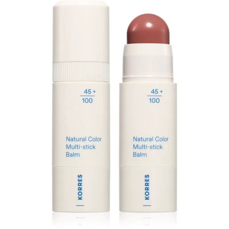 Korres Natural Color Multi-Stick Balm πολυλειτουργικά καλλυντικά για χείλη και μάγουλα απόχρωση Muted Brown 4.5 γρ