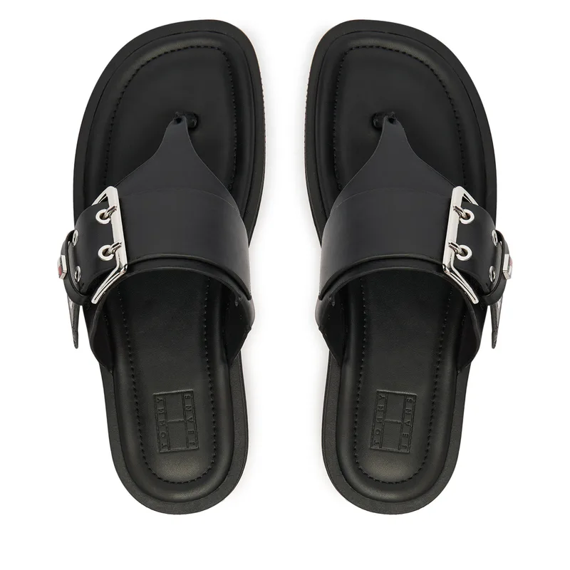 Σαγιονάρες Tommy Jeans Tjw Buckle Sandal EN0EN02948 Μαύρο