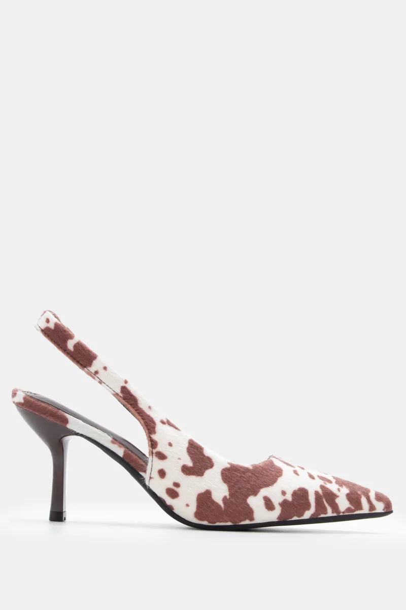 Γόβες Slingback Μυτερές - Καφέ