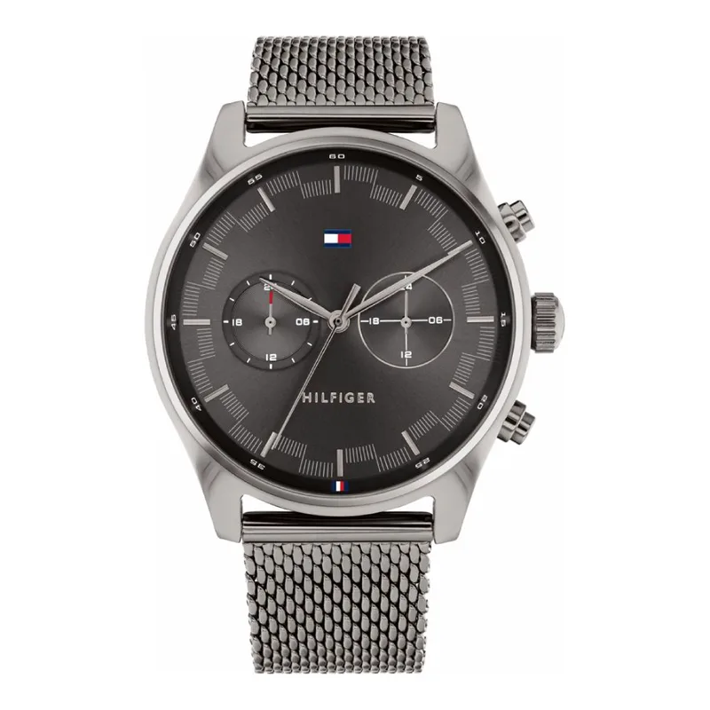 TOMMY HILFIGER Sawyer Black Leather Strap 1710421