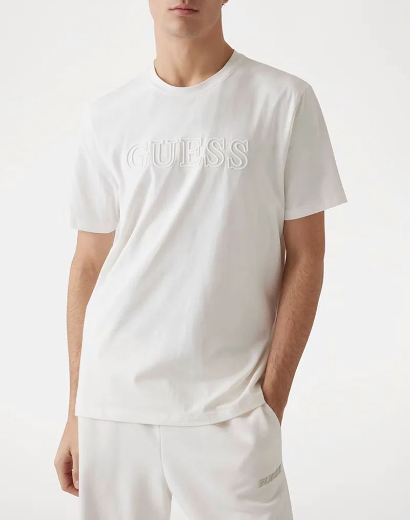 GUESS SS ALPHY T-SHIRT ΜΠΛΟΥΖΑ ΑΝΔΡΙΚΟ Z2YI11J1314-SCFY OffWhite