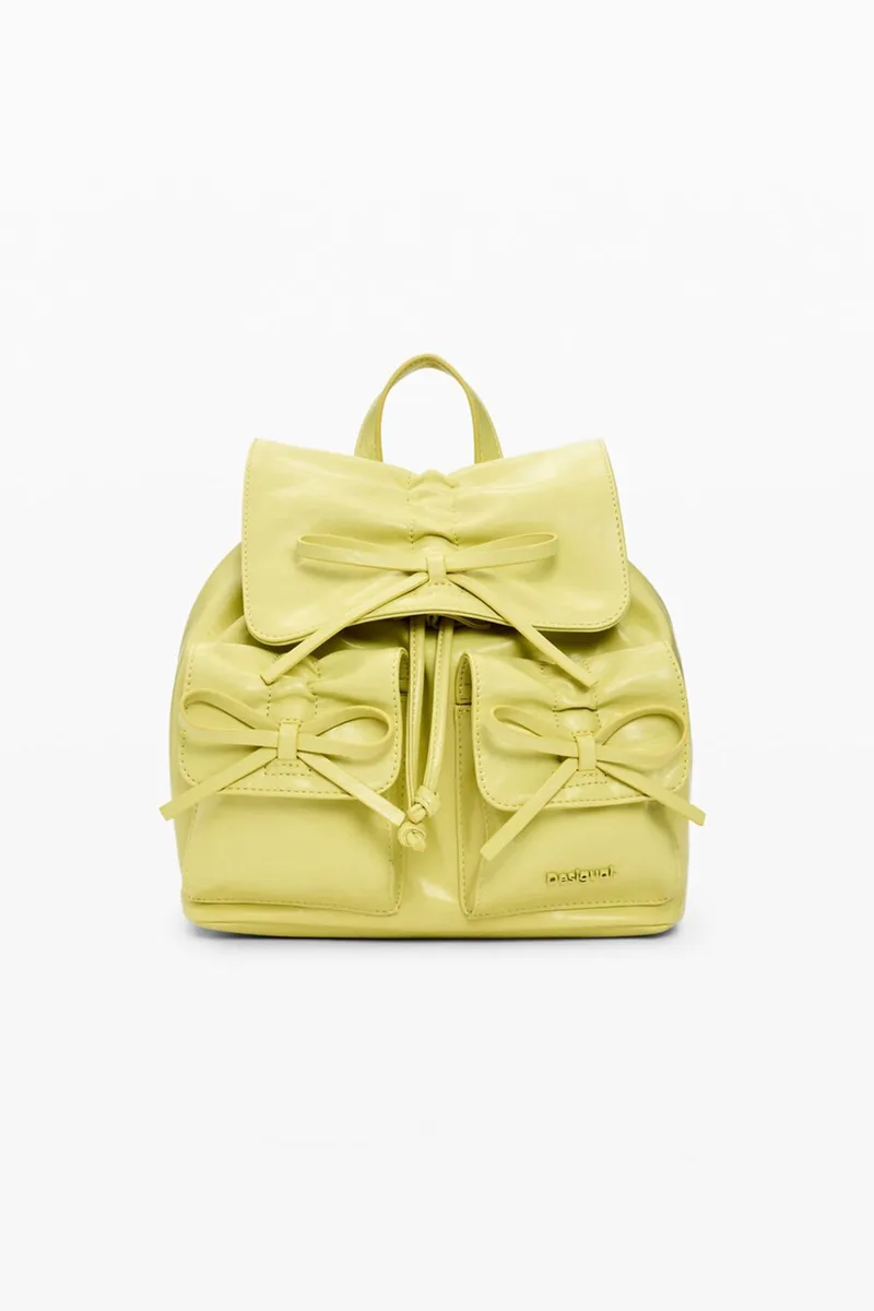 Desigual γυναικείο backpack με φιόγκους "Rodio Prisa" - 26SAKP10 Πράσινο Lime