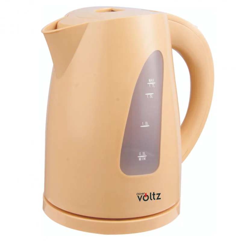 Ηλεκτρικός βραστήρας Oliver Voltz OV51230B, 2200W, 1,7 l, Φωτεινή ένδειξη, Ασύρματο, Κρέμα