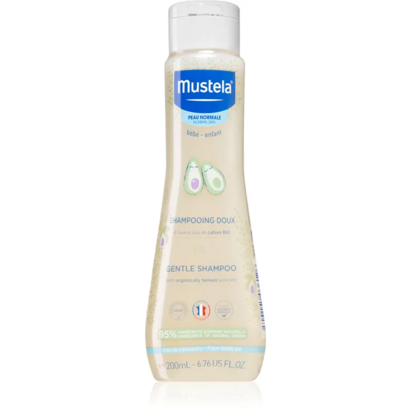 Mustela Bébé απαλό σαμπουάν για παιδιά από τη γέννηση 200 μλ