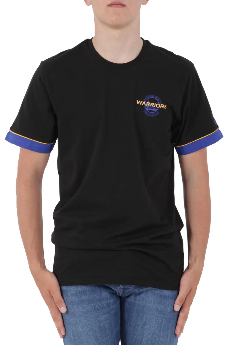 Μπλούζα Κοντομάνικη New Era Golden Warriors NBA Stripe Piping 11935232-BLK Ανδρικό