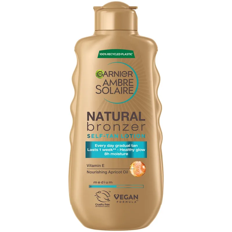 Garnier Ambre Solaire Natural Bronzer Self-Tan Lotion Χρυσαφένιο Αυτομαυριστικό Γαλάκτωμα με Βιταμίνη Ε 175ml