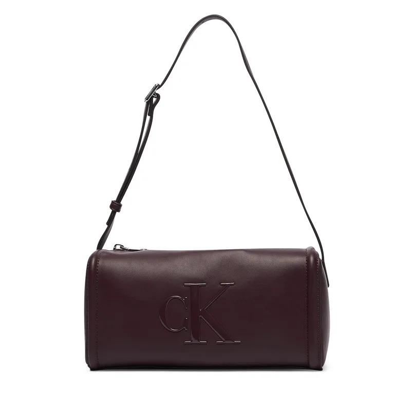 Τσάντα Calvin Klein Bold Ck Slouchy Shoulder Bag LV04F3894G Σκούρο καφέ