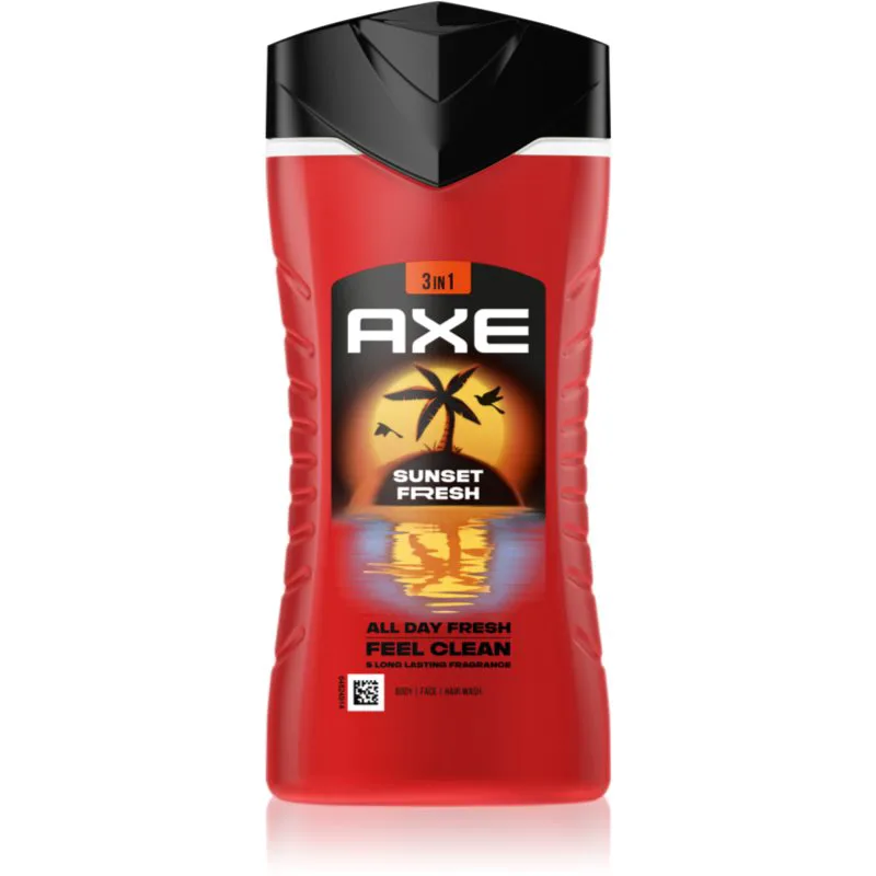 Axe Sunset Fresh τζελ για ντους για πρόσωπο, σώμα και μαλλιά 250 ml